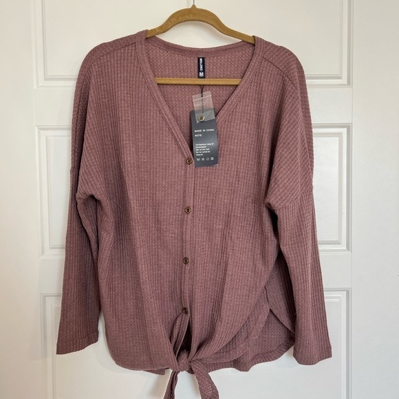 IWOLLENCE Women’s Dusty Rose Top Size Medium NWT - Picture 1 of 5